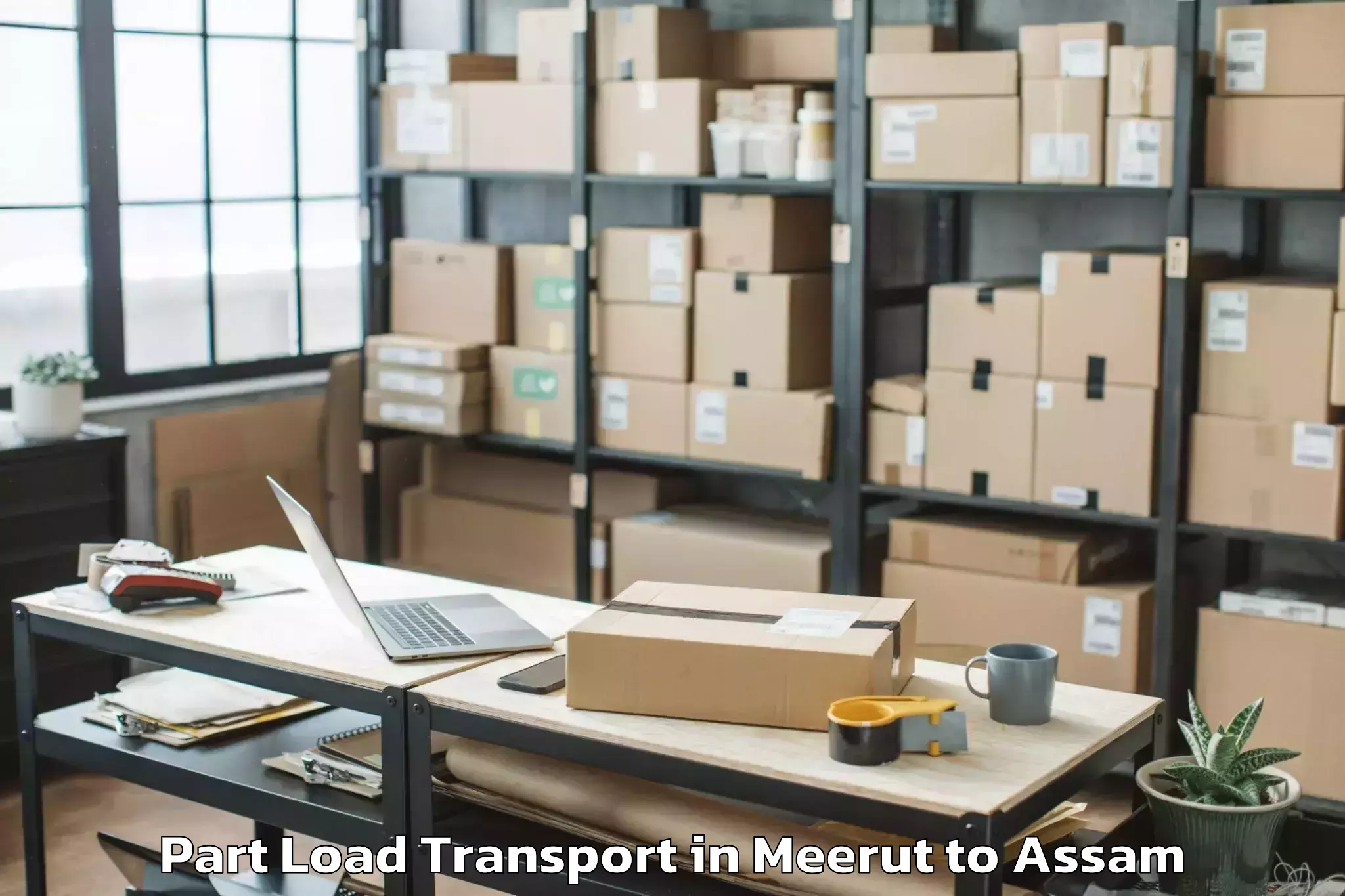 Affordable Meerut to Gauhati University Guwahati Part Load Transport